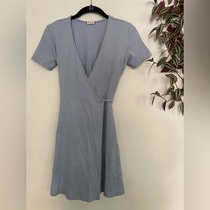 Aritzia Sundays Best Blue Cotton Wrap Dress size XS